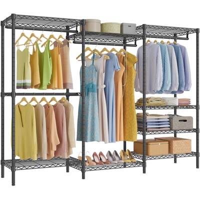 Vipek S3 I2 Heavy Duty Garment Rack With Adjustable Shoe Rack, Free  Standing Clothes Rack Custom Closet Rack, Black : Target