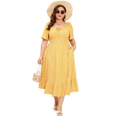yellow white floral