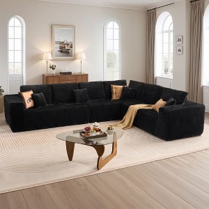 XIZZI Modular Sectional Sofa Couch, L/U-Shape Upholstered Couch, Modern Minimalist Couches for Living Room, Free Combination Deep Seat Corner Couch - 1 of 4