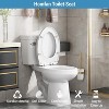 Toilet Seat with Quick Release Hinges & Non-Slip Bumpers - Quiet, Easy Clean White Seat for Standard American Toilets - 4 of 4