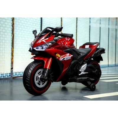 YOOCOZZ  Kids Motorcycle 12V for 3 - 8 Years Old Boys & Girls, Ride - On Toy with Training Wheels, Hand - Drive, and Lighting Wheels
