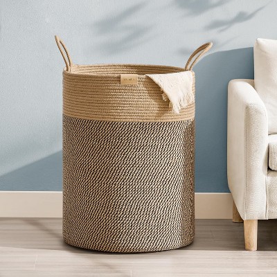 Laundry Hamper 62L,Large Laundry Basket for Clothes,Decorative Storage Basket for Blankets
