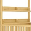 Kumasinova Twin/Full Montessori Floor Bed with Canopy,Solid Wood Kids Bed Frame with Guardrails and Built-in Storage Shelves for Boys & Girls Bedroom - 4 of 4