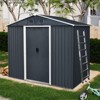 NicBex 8 x 4 Ft Outdoor Storage Shed with Lockable Sliding Doors and Foundation for Backyard Garden,Patio - 2 of 4
