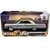 1964 Chevrolet Impala Lowrider Hard Top Silver Metallic with Gold Metallic Top "Get Low" 1/24 Diecast Model Car by Motormax - 3 of 3