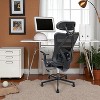Mshliw Ergonomic Mesh Office Chair with Adjustable Lumbar Support, 3D Armrests, Headrest, Tilt Recline, Swivel Wheels for Home & Office - 2 of 4