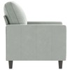vidaXL Sofa Chair, Light Gray, Velvet, Modern Design, Comfortable Seat and Back Pillow, Sturdy Metal Frame, Livingroom, Office, Indoor Lounge Seating - 3 of 4
