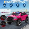 12V Kids Ride On Police Car with Remote Control, Electric Pickup Truck for Toddlers, 3 Speeds, Spring Suspension, LED Lights - 2 of 4