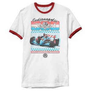 Mens Indy 500 Retro Sport Classic Car T Shirt - 1 of 2