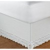 Greenland Home Fashions Crochet Lace White Twin Bed Skirt 18" - 2 of 4