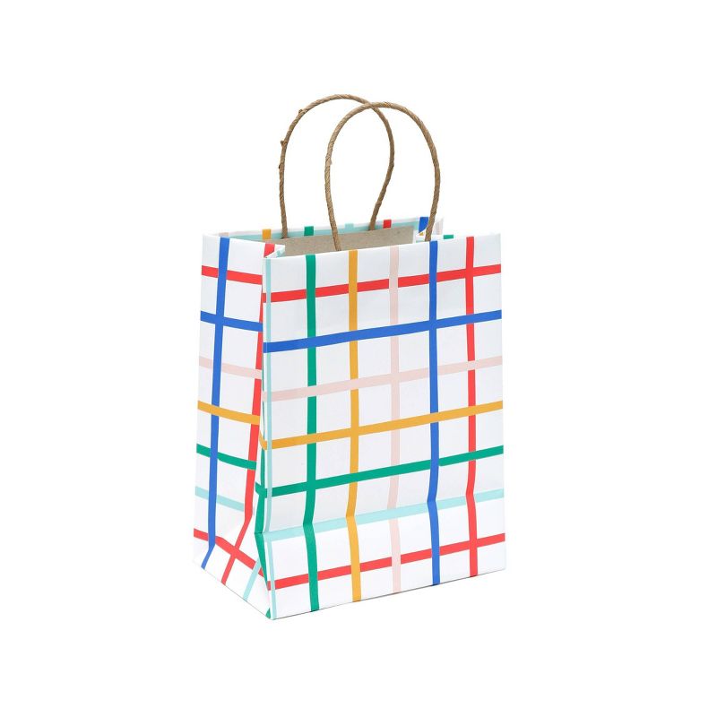 Small PlaidGift Bag - Spritz&#8482;: Colorful Birthday Packaging, FSC Certified, Multicolored Classic Pattern, 3 of 4