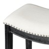 Maven Lane Adrien Rustic Backless Fabric Saddle Seat Bar Height Bar Stool - 4 of 4