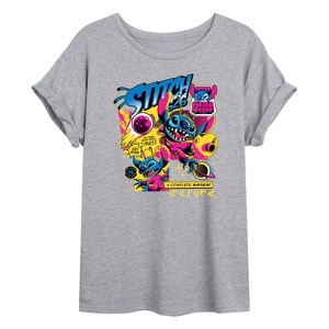 Women's - Disney - Lilo & Stitch Oversized Graphic T-Shirt - 1 of 4