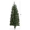 3ft. Flat Back Wall Hanging Artificial Christmas Tree with 35 Clear LED Lights – Petite Seasonal Holiday X-Mas Decoration - 2 of 4