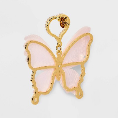 Open Heart Post and Butterfly Layered Drop Earrings - Wild Fable&#8482; Light Pink