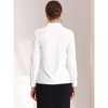 INSPIRE CHIC Women's Pleated Mock Neck Pearl Decor Elegant Work Blouse - 4 of 4