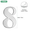 Unique Bargains Self-adhesive 304 Stainless Steel Metal Mailbox Decor House Number 1 Pc - 3 of 4