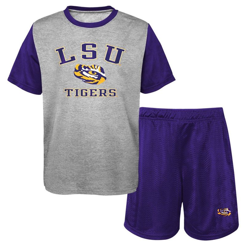 NCAA LSU Tigers Toddler Boys&#39; T-Shirt &#38; Shorts Set, 1 of 4