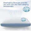 Vipbear Adjustable Pillow,Queen Size Plus Cooling Gel Shredded Foam Bed Pillow for Side Sleeper,Neck Support Pillow with 2-Sided Pillowcase,28" x 18" - 2 of 4