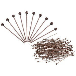 Unique Bargains Brass DIY Craft Jewelry Making Round Ball Head Pins 200 Pcs - 1 of 4