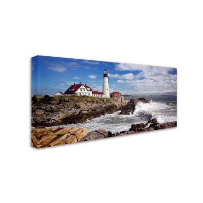 Trademark Fine Art -Mike Jones Photo 'Portland Head Light' Canvas Art