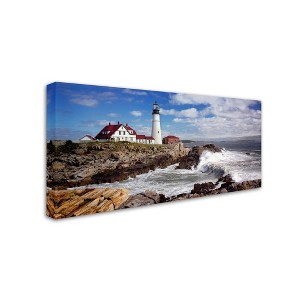 Trademark Fine Art -Mike Jones Photo 'Portland Head Light' Canvas Art - 1 of 3
