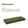 Aoodor 46.5'' x 17.7'' x 3'' Patio Bench Cushion, Olefin Fabric Slipcover Sponge Foam, Outdoor Use - 3 of 4