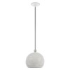 Livex Lighting Dublin 1 - Light Pendant in  White/Brushed Nickel - 3 of 4