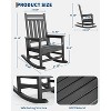 Outdoor Adirondack Rocking Chair - All-Weather HDPE Fire Pit Chair with Wide Backrest, 380LB Capacity - Patio, Garden, Backyard & Lawn - 2 of 4