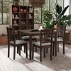 CAVINAS Dining Table Set for 4 Mid Century Modern Wood Square Dining Table Set with 4 Chairs for Kitchen - 2 of 4