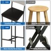 3-Piece Bar Table and Chairs, 3 Storage Shelves, Tall Kitchen Breakfast Nook, Space-Saving and Modern Design, for Breakfast Nook, Apartment - 3 of 4