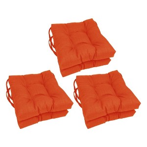 Blazing Needles, 16-inch Spun Polyester Solid Outdoor Square Tufted Chair Cushions (Set of 6) - 1 of 1
