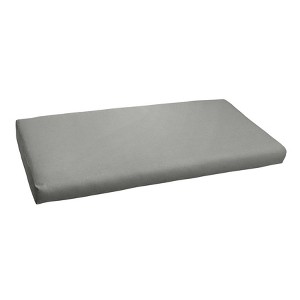 45"x17" Outdura Indoor/Outdoor Bench Cushion Smoke - Sorra Home: UV & Weather-Resistant with Zipper Closure - 1 of 4
