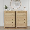 Fluted 5-Drawer Dresser & Nightstand, Wood Chest of Drawers with Storage for Bedroom, Living Room, Hallway or Entryway - 2 of 4