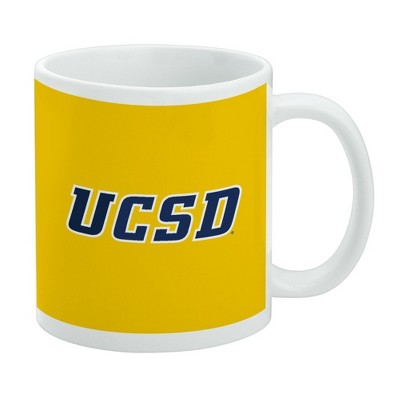 UC San Diego Secondary Logo Ceramic Coffee Mug Novelty Gift Mugs for Coffee Tea and Hot Drinks 11oz White