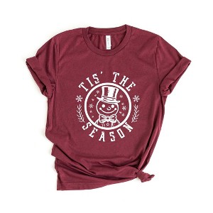 Simply Sage Market Women's Tis The Season Distressed Short Sleeve Graphic Tee - 1 of 4