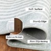 Arch Design Area Rug Machine Washable Modern Striped Accent Rug Thin Non Slip Non Shedding Carpet Rug - 4 of 4
