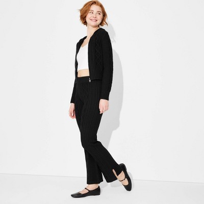 Women's Mid-Rise Cable Pants - Wild Fable™