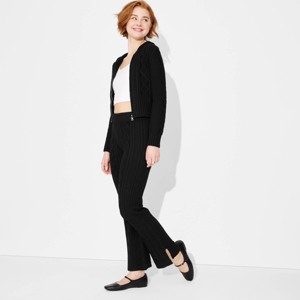 Women's Mid-Rise Cable Pants - Wild Fable™ - 1 of 3