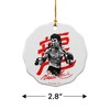 Bruce Lee Signature Porcelain Scalloped Holiday Christmas Tree Ornament  2.8" (7.1 cm) - 3 of 4
