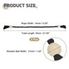 Unique Bargains Hand Woven Wooden Ball Decorative Magnetic Curtain Tiebacks - 2 of 4