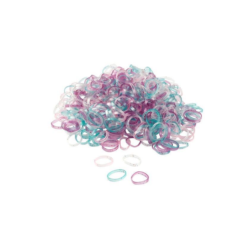 sc&#252;nci Glitter Polyband Elastics Hair Ties - Assorted Colors - 500pcs, 4 of 6