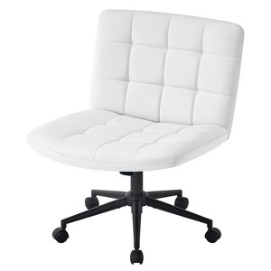 Vynxaria Armless Desk Chair with Lumbar Support - Adjustable Height & 360¡ã Swivel - 1 of 4