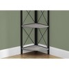 Sapphtopaz Modern 4-Tier Corner Bookshelf with Wood Shelves Space-Saving Book Shelf with Metal Frame Corner Shelf for Living Room - 4 of 4