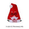 Unique Bargains Christmas Hat Polyester Non-Woven Fabric Red 11.02"x13.78" 1 Pc - 3 of 4