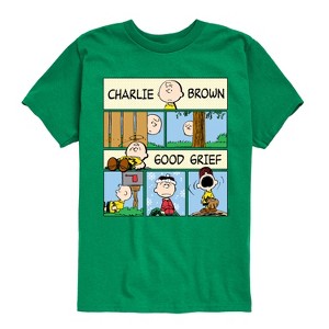 Boys' - Peanuts - Good Grief Comic Short Sleeve Graphic T-Shirt - 1 of 4