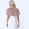 INSPIRE CHIC Women's Retro Winter Bridal Wedding Cropped Faux Fur Shawls - 4 of 4