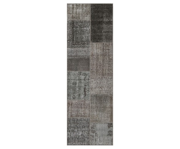 Antique Patchwork Runner Stone 2'7"x8'2"