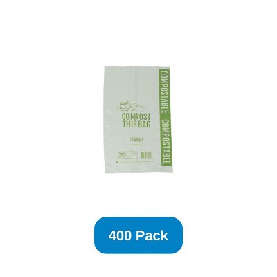 EcoSafe Disposable Produce Bag 12"x19" Certified Compostable - Roll of 400