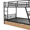 NicBex Full Size Bunk Bed with Desk Metal Rack Bed Frame with 2 Drawers, Full-length Guardrails and Ladder, No Spring Box Required, Black - 4 of 4